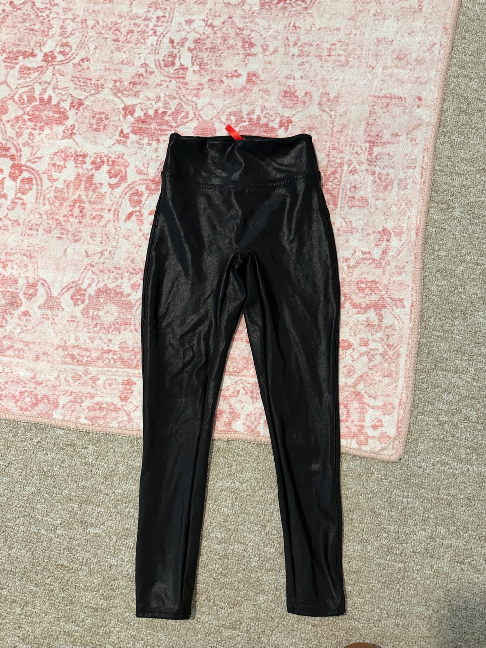 SPANX Kids Black Faux-Leather Leggings
